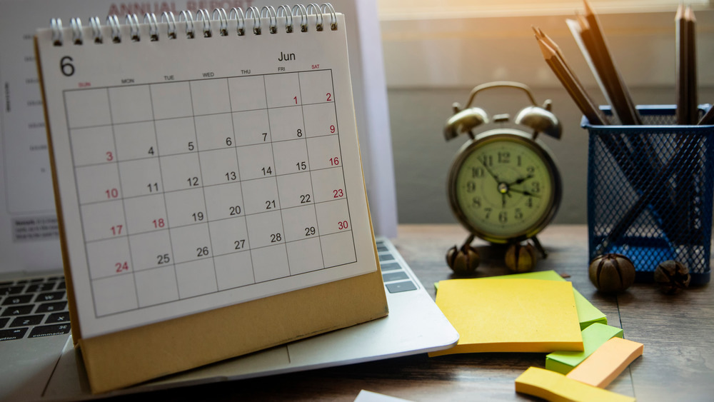 Calendar and clock