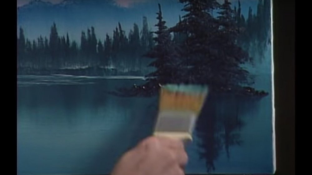 Bob Ross paints a happy little tree