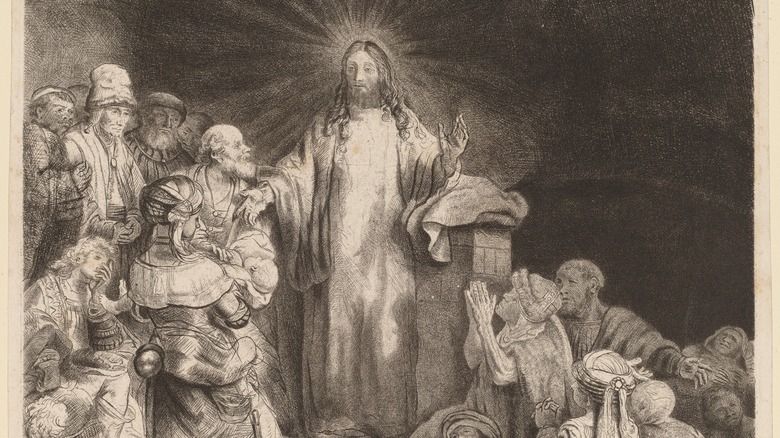 painting of jesus preaching