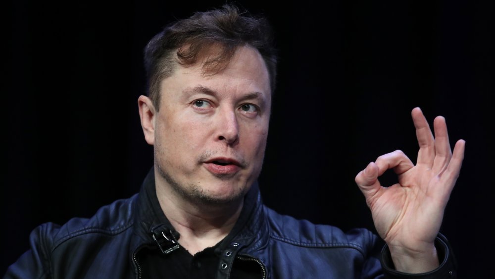 Elon Musk speaks at a Satellite Conference and Exhibition in 2020