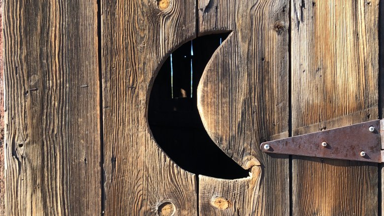 Outhouse crescent moon