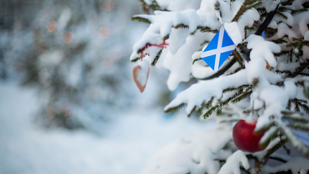 Scottish flag Christmas ornament