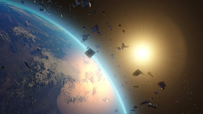 space ring, asteroid, rock, debris