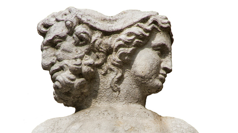 sculpture of two-headed god Janus