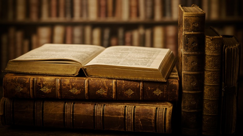 Stack of old books