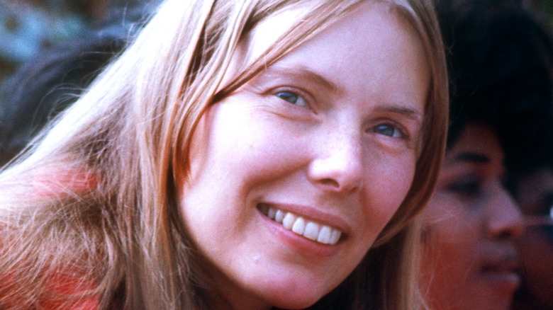 Joni Mitchell smiling