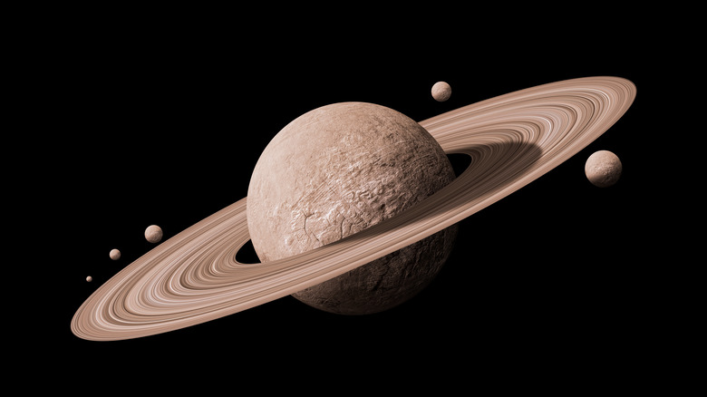 Saturn and its moons