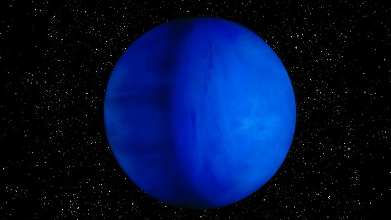 Blue gas giant planet