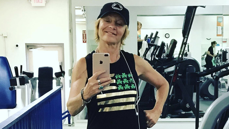 Mary Mara at the gym
