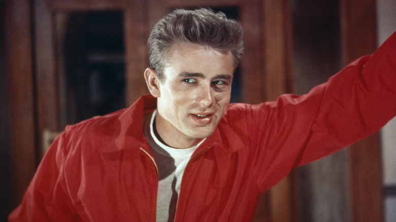 James Dean in red jacket