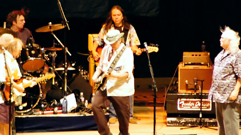 Crosby, Stills, and Nash performing