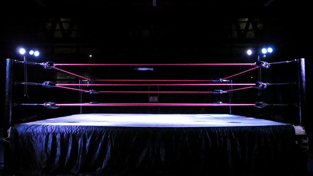 Stock image of wrestling ring