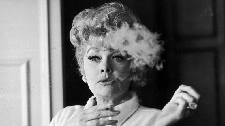 Lucille Ball smoking