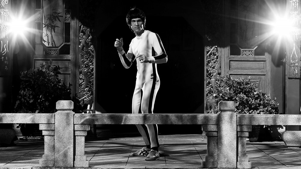 Bruce Lee wax figure in Chinese Garden in Sydney, Australia