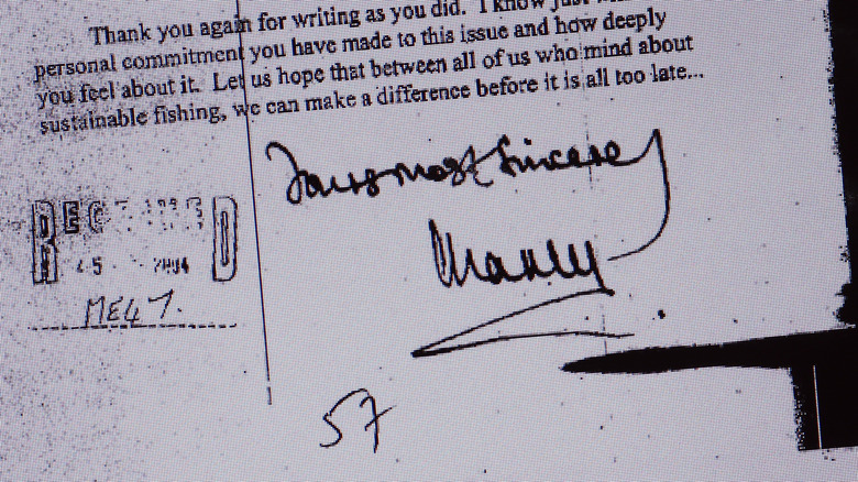 Prince Charles's signature marks the bottom of a memo