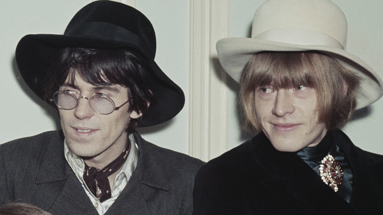 Keith Richards and Brian Jones smiling