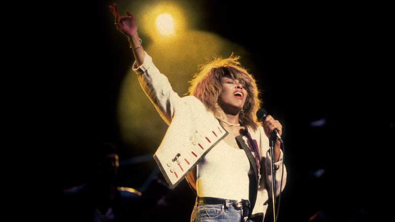 Tina Turner performing on stage