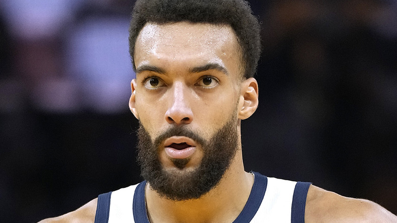 Rudy Gobert playing for the Utah Jazz