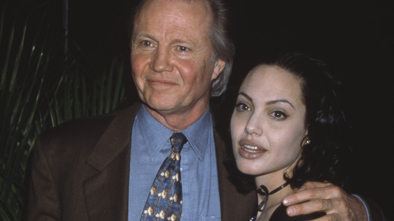 Angelina Jolie with her father, Jon Voight