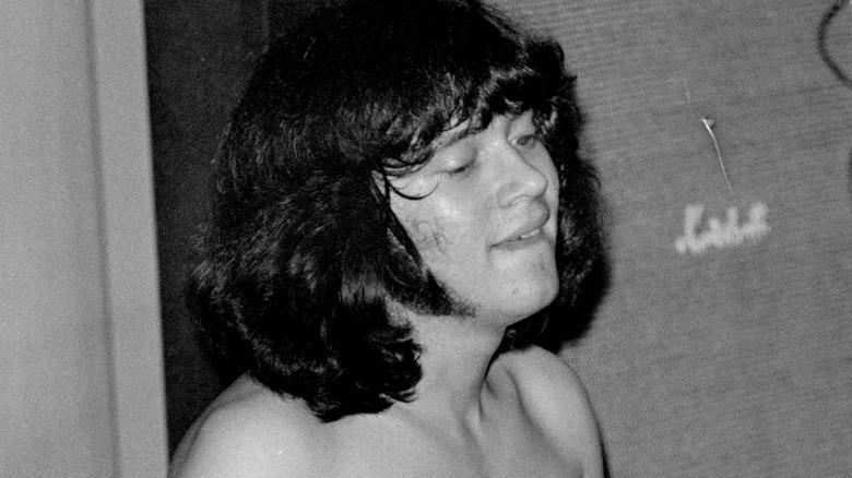 Ian Paice drumming shirtless