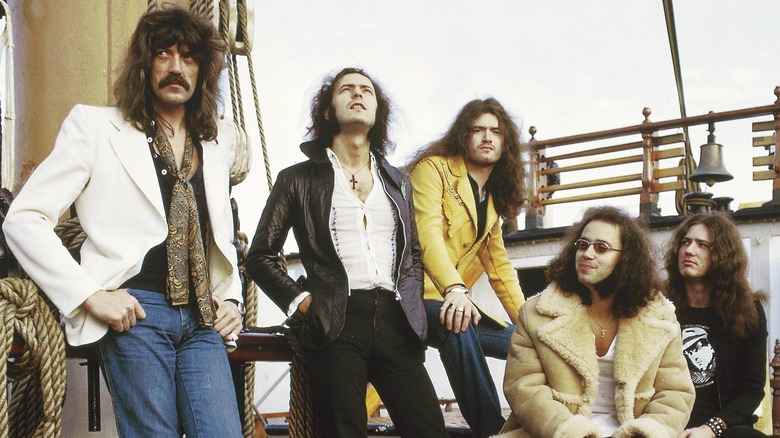 Deep Purple promo shot on a boat '70s