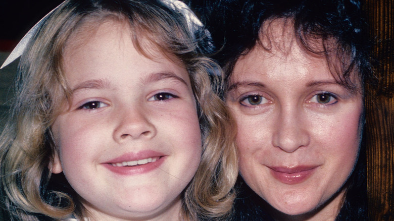 Child Drew Barrymore and Jaid Barrymore 