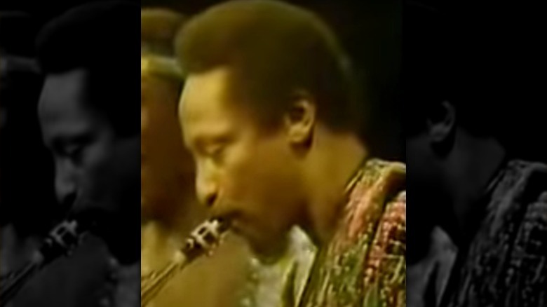 Don Myrick playing saxophone on stage