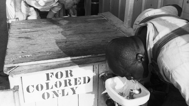 segregated drinking fountain