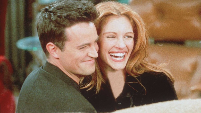 Matthew Perry and Julia Roberts on Friends