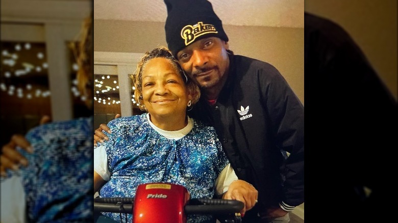 Snoop Dogg with his mom