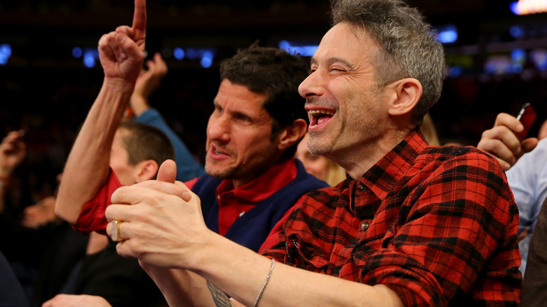 mike diamond and adam horovitz at a basketball game