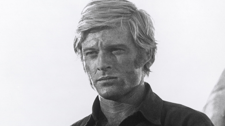 Robert Redford looking down