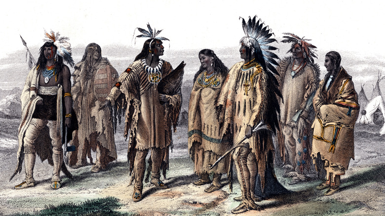 Illustration of Native Americans in 1800s