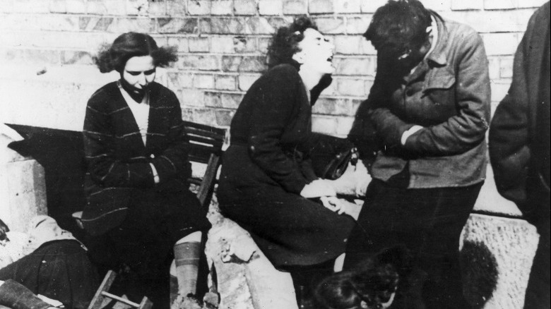 Warsaw civilians standing together