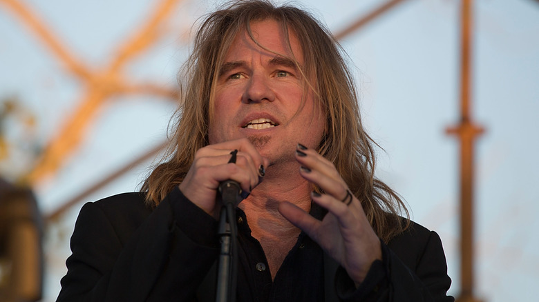 Val Kilmer on stage while filming.