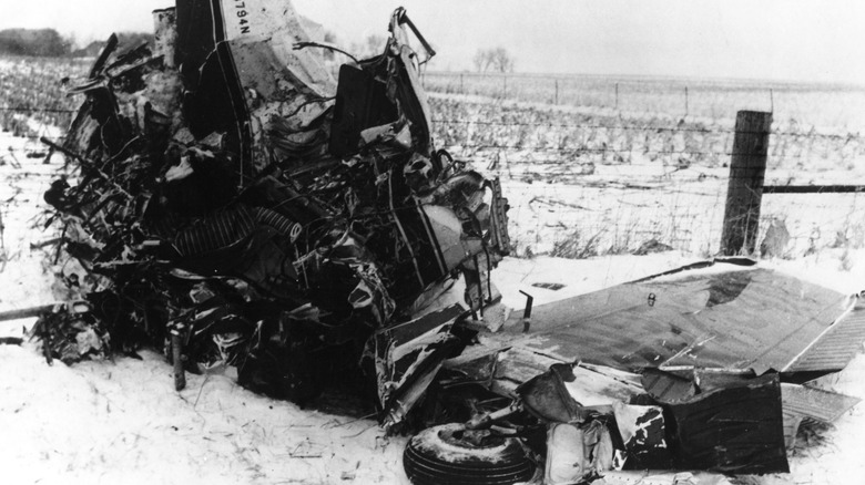 Wreckage of the plane crash 