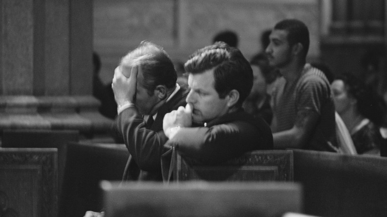 Ted Kennedy at Robert F. Kennedy's funeral