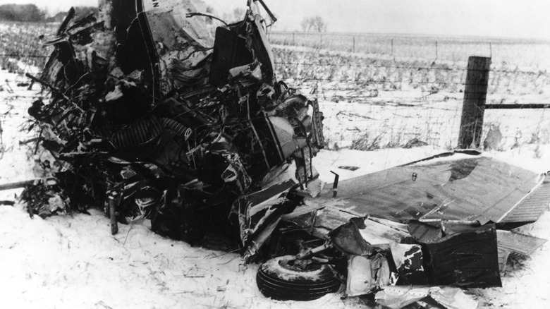 Plane crash scene