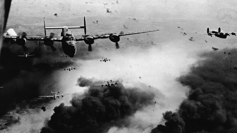 U.S. air force bombing Romanian oil fields