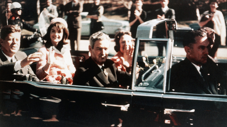 John F. Kenendy and Jackie just before he was shot
