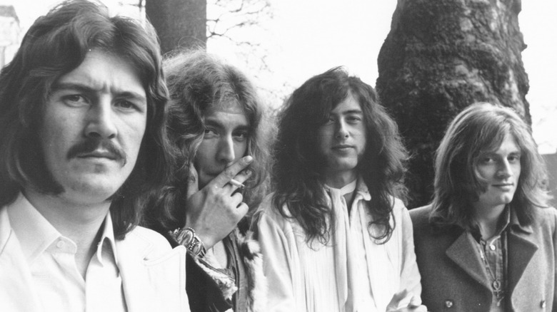 Group photo of Led Zeppelin long hair