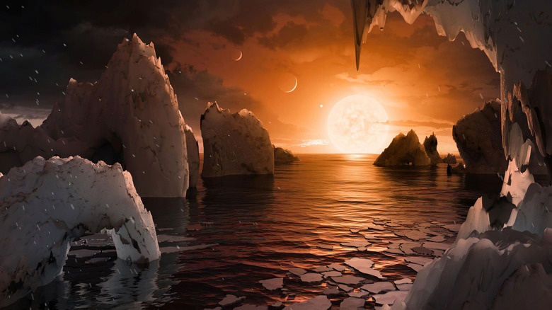 Artist's impression of a TRAPPIST-1 planet's surface.