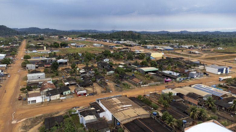 Aerial view of the city of Colniza in the Amazon