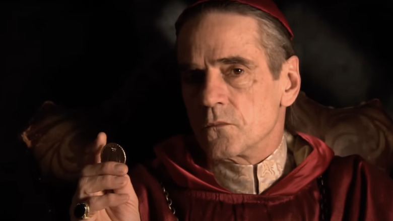Jeremy Irons as Rodrigo Borgia in a scene from The Borgias