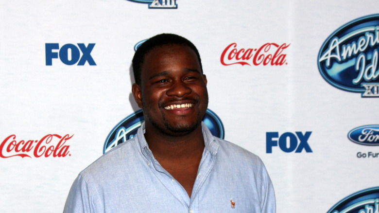 C.J. Harris smiling at American Idol event