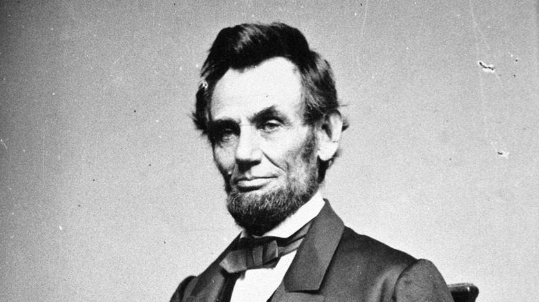 Abraham Lincoln staring ahead