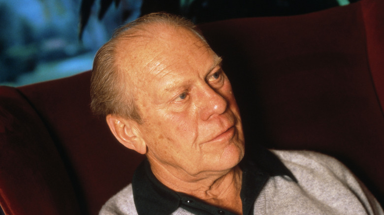 Gerald Ford reclining and looking off to side
