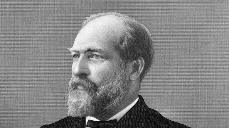 James A. Garfield portrait in profile