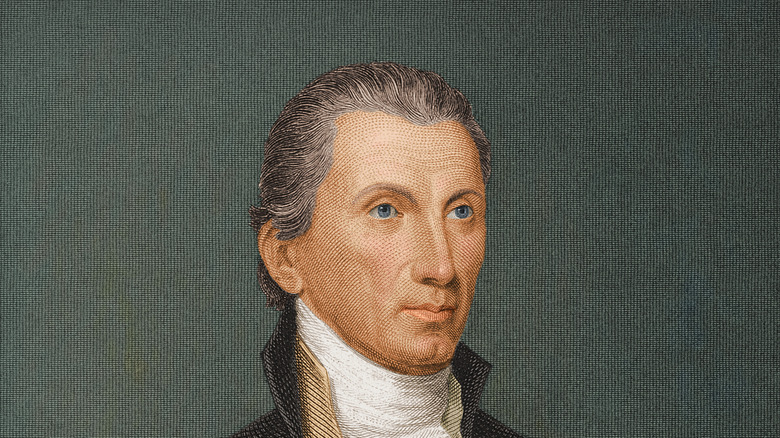 portrait of James Monroe wide-eyed