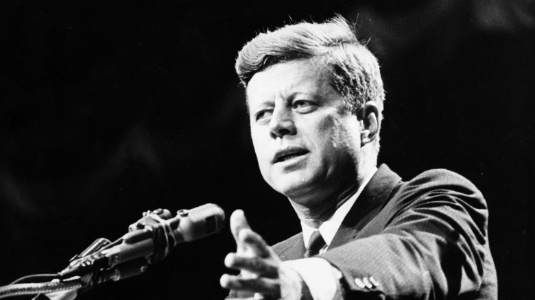 John F. Kennedy making a speech